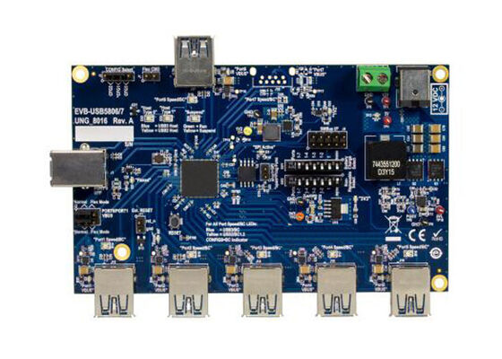 EVB-USB5806 Eingebettete Lösungen USB5806 6-Port USB3.2 SmartHub Evaluation Board