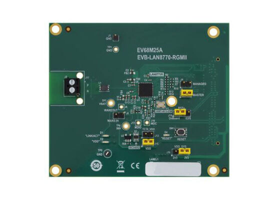EV68M25A Evaluation Board für eingebettete Lösungen EVB-LAN8770-RGMI 100BASE-T1 Ethernet PHY Plug-In-Karte