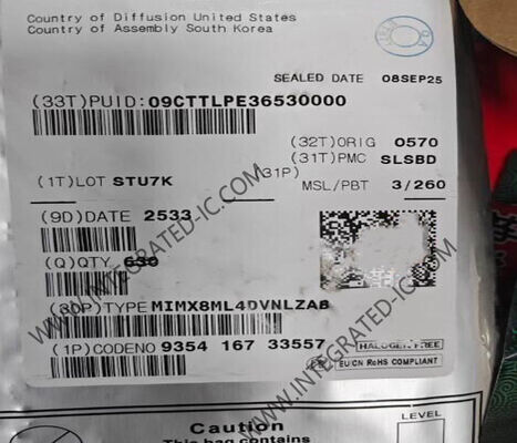 MIMX8ML4DVNLZAB Mikrocontroller MCU 4 Core 64-Bit Mikroprozessor IC mit bis zu 1,8 GHz in LFBGA548 Paket