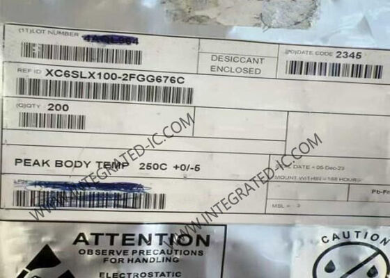 XC6SLX100-2FGG676C Spartan 6 LX FPGA IC mit 480 I/O und 676-BGA Paket für Anwendungen mit geringer Leistung