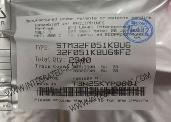 STM32F051K8U6 32-Bit Mikrocontroller-MCU mit 48 MHz CPU für Mainstream-Embedded-Anwendungen