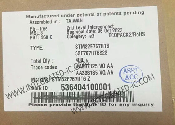 STM32F767IIT6 32-Bit MCU Mikrocontroller mit 216 MHz-Geschwindigkeit und LQFP-176 Paket für eingebettete Anwendungen