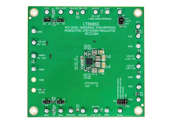 DC3126A Eingebettete Lösungen 42V Synchroner monolithischer Step-Down-Regulator Bewertungsbrett
