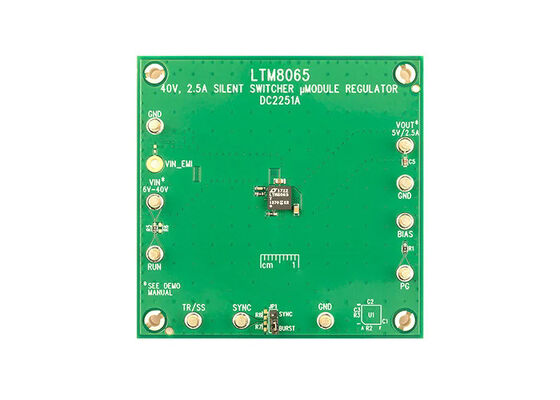 DC2251A Eingebettete Lösungen 2.5A Schallschalter μModule Regulator Evaluation Board