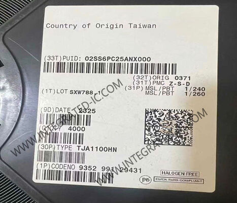 TJA1100HN Automotive Ethernet IC 100BASE-T1 Compliant AEC-Q100 Grade 1 Qualifizierter PHY-Transceiver mit 3,1 V ~ 3,5 V Versorgungsspannung