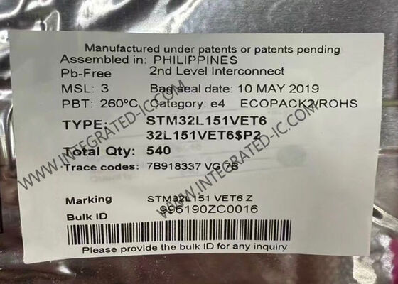 STM32L151VET6 Mikrocontroller MCU Ultra-Low-Power ARM Cortex-M3 32-Bit 512 kB Flash-Speicher 32MHz MCU