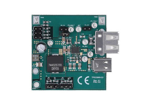TPS25869Q1EVM-163 Eingebettete Lösungen TPS25869-Q1 USB-Typ-A + Typ-C-Ladestellen Controller-Evaluierungsmodul