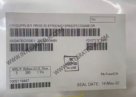 EFR32MG13P632F512GM48-D drahtloses Kommunikationsmodul Dual General Thread Zigbee RF Transceiver mit 512KB Flash in 48-VFQFN Paket