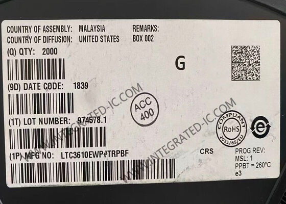 LTC3610EWP Integrierter Schaltkreislauf Chip 12A Ausgangsstrom 4V bis 24V Eingangsbereich Monolithischer synchroner Step-Down Gleichspannungs-/ Gleichspannungswandler