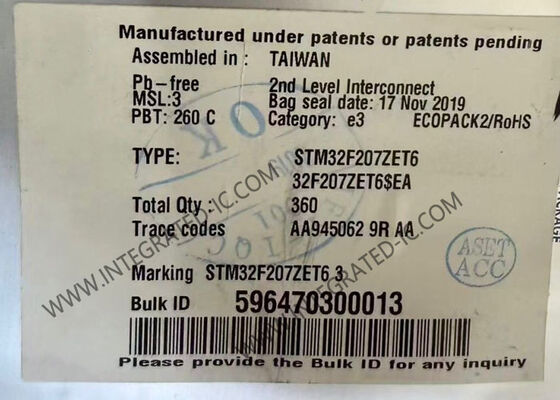 STM32F207ZET6 32-Bit ARM Mikrocontroller MCU mit 120 MHz Geschwindigkeit in 144-LQFP Paket