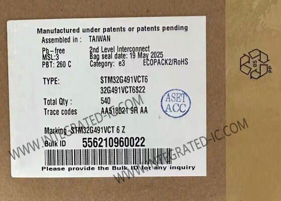 STM32G491VCT6 Mikrocontroller MCU Bis zu 170MHz 32-Bit ARM Cortex-M4 MCU LQFP-100