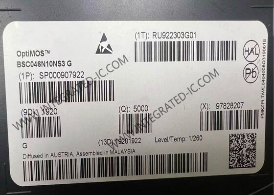 BSC046N10NS3G Integrierter Schaltkreis Chip 100V OptiMOS™ 3 Serie N-Kanal Power MOSFET Transistoren