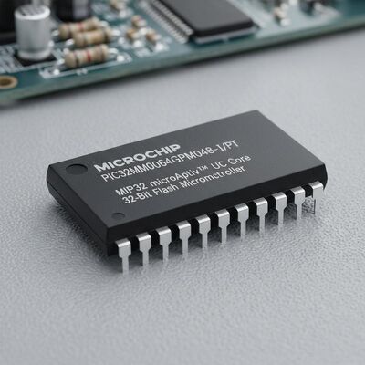 PIC32MM0064GPM048-I/PT 32-Bit-Flash-Mikrocontroller mit MIPS32 microAptivTM-Core, 25 MHz Geschwindigkeit und 38 E/Ausgängen