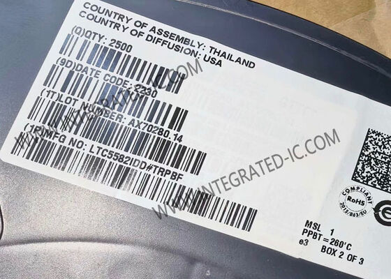 LTC5582IDD Integrierter Chip-RMS-Leistungsdetektor mit einer Frequenz von 40 MHz bis 10 GHz und einem Dynamikbereich von 57 dB und einer Genauigkeit von ±0,5 dB