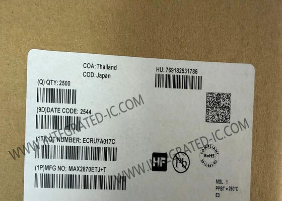 MAX2870ETJ Ultrabreitband-Phase-locked-Loop mit Spannungsgesteuertem Oszillator 23,5 MHz bis 6 GHz Niedrigphasenlärm-Fraktions-N- und Ganzzahl-N-Modi