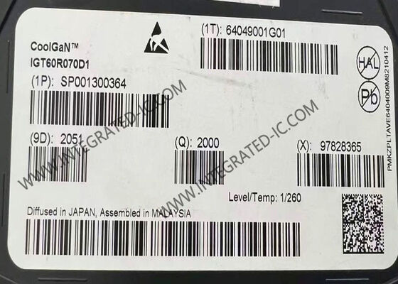 IGT60R070D1 GaN IC 600V Leistungstransistor mit 55 mΩ RDS ((on) und Ultraschnellschalten für hohe Effizienz