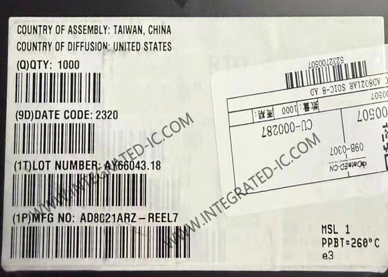 AD8021ARZ Rauscharmer Hochgeschwindigkeits-Operationsverstärker-IC-Chip mit 560 MHz Bandbreite SOIC-8