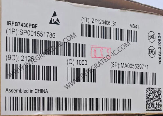 IRFB7430PBF 40V N-Kanal-Strom-MOSFET mit 409A Abflussstrom und 375W Dissipation