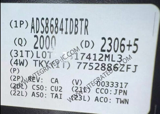 ADS8684IDBTR 16-Bit 500kSPS SAR Analog-Digital-Wandler Integrierter Schaltkreischip TSSOP-38