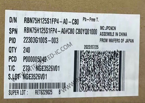 RBN75H125S1FP4-A0 1250V 75A IGBT-Transistor-Integrierter Schaltkreislauf-Chip für Anwendungen zur Stromübertragung