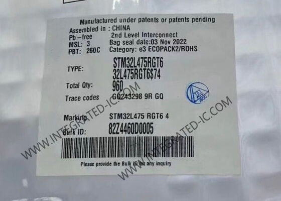STM32L475RGT6 Mikrocontroller MCU Hochleistungsgerät mit 1 Mbyte Flash-Speicher