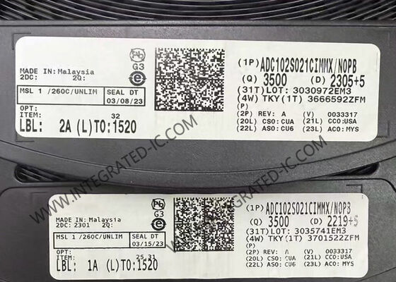 ADC102S021CIMMX Integrierter Schaltkreis Chip 10-Bit 2-Kanal 200Ksps A/D-Wandler