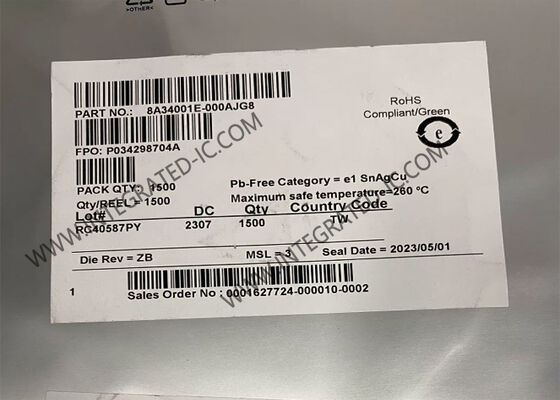 Integrierter Schaltkreislauf Chip 8A34001E-000AJG8 Achtkanal-Systemsynchronisator für IEEE 1588