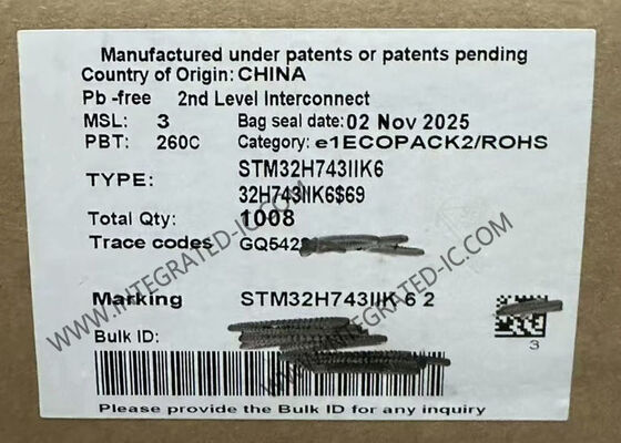 Mikrocontroller MCU STM32H743IIK6 Hochleistungs 2MB 480 MHz ARM Mikrocontroller