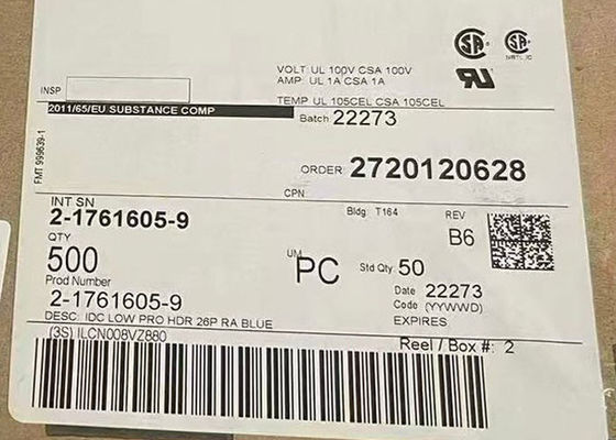 Anschlüsse 2-1761605-9 Draht-zu-Board-Anschlüsse 26Position-Bandkabel-Anschlüsse