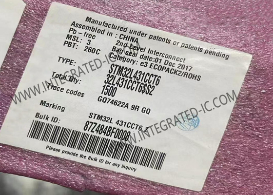 Mikroregler MCU STM32L431CCT6 ARM Cortex-M4 48-LQFP Mikroregler IC