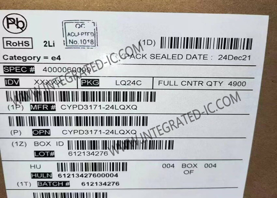 CYPD3171-24LQXQ Integrierter Schaltkreislauf Chip EZ-PDTM CCG3PA USB Typ-C Port Controller