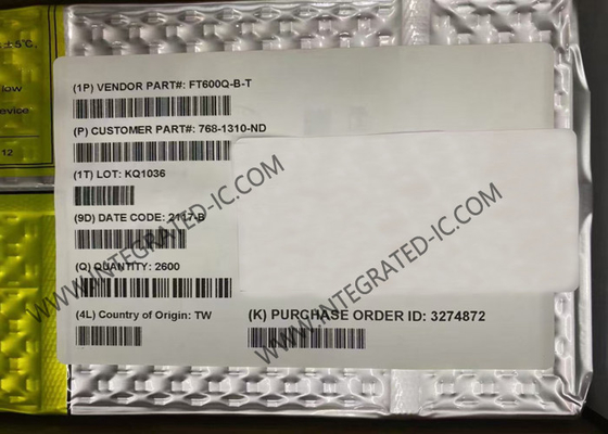 Integrierter Schaltkreis-Chip FT600Q-B-T 1.65V bis 3.6V QFN56 USB-Brückencontroller