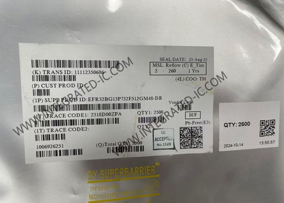 EFR32BG13P732F512GM48-DR BT IC 2,4 GHz Bluetooth SoC mit 19 dBm Ausgangsleistung und ARM Cortex M4 Core