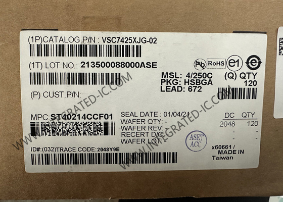 Ethernet-IC VSC7425XJG-02 10 Portmanaged Layer 2-Ethernet-Switch IC BGA-672