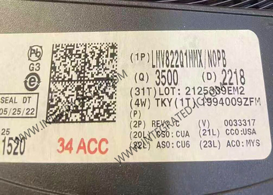 LMV822Q1MMX Integrierter Schaltkreislauf-Chip Automotive Dual 5.5V 5.6MHz 40mA RRO Betriebsverstärker