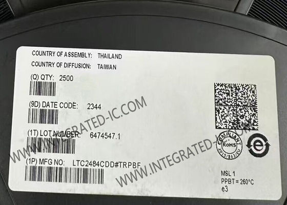 LTC2484CDD-Integrierter Schaltkreislauf-Chip 24-Bit ΔΣ ADC mit einfacher Antriebseingabe-Stromunterbrechung DFN-10