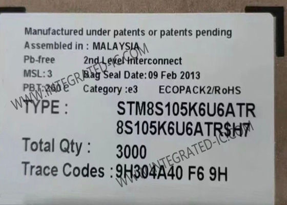 STM8S105K6U6ATR Mikrocontroller MCU 16MHz Mainstream Access Line 8-Bit MCU UFQFN-32