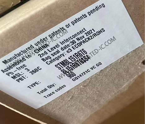 STM8L151R6T6 Mikrocontroller MCU 16MHz 8-Bit Mikrocontroller IC LQFP-64 eingebettete MCU