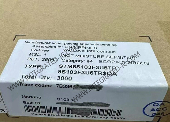 STM8S103F3U6TR Mikrocontroller MCU 8-Bit Mikrocontroller IC 16MHz eingebettete MCU