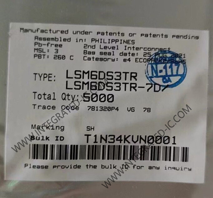 LSM6DS3TR Sensor IC 1.25mA 6-Achsen iNEMO Trägheitsmessgerät LGA-14L Paket
