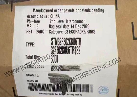 STM32F302K8U6TR Mikrocontroller MCU 72MHz 32-Bit Einzelkernmikrocontroller UFQFPN-32