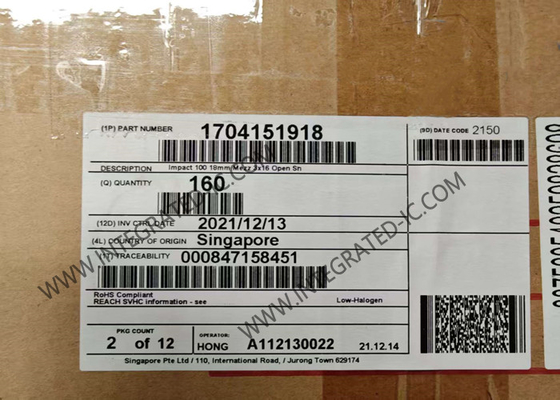 1704151918 Steckverbinder Backplane-Steckverbinder 144POS Hochgeschwindigkeitsmodulare Steckverbinder