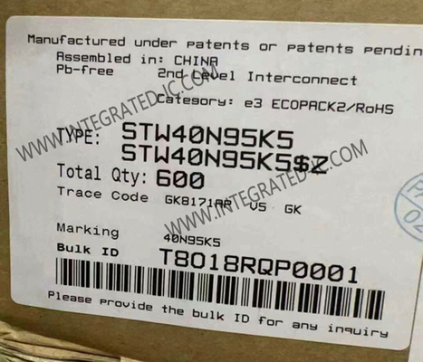 STW40N95K5 Integrierter Schaltkreislauf 950V MDmeshTM K5 N-Kanal-MOSFET-Transistoren