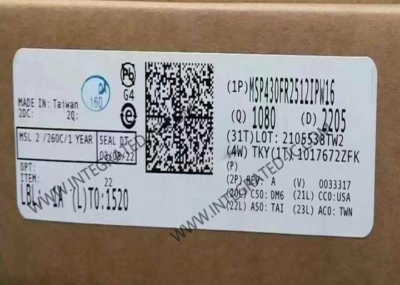 MSP430FR2512IPW16 Mikrocontroller MCU Kapazitive Berührungssensoren mit gemischtem Signal