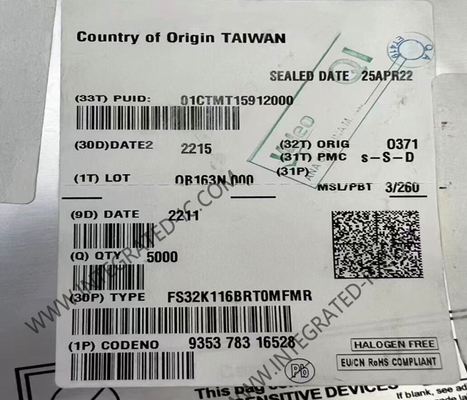 FS32K116BRT0MFMR Mikrocontroller MCU S32K116 48MHz Automobilmikrocontroller QFN-32