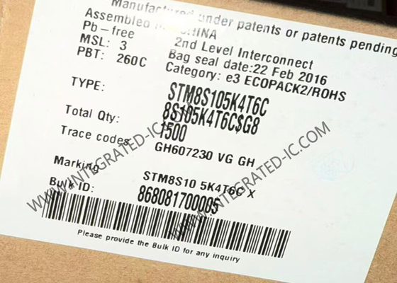 STM8S105K4T6C Mikrocontroller MCU 8-Bit Mikrocontroller IC 16MHz eingebettete MCU LQFP32