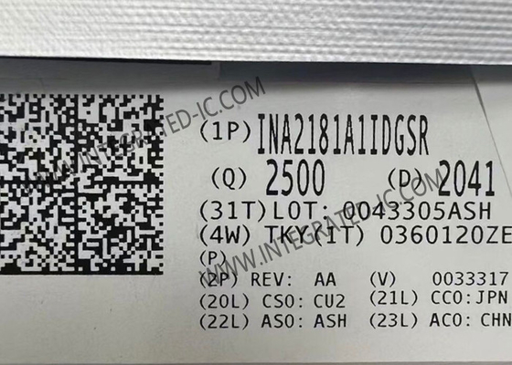 INA2181A1IDGSR Integrierter Schaltkreislauf Chip 350 kHz Bidirektionelle Stromempfindung Verstärker