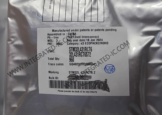 STM32L431RCT6 Mikrocontroller MCU 80MHz 32Bit Einzelkern Mikrocontroller IC LQFP64