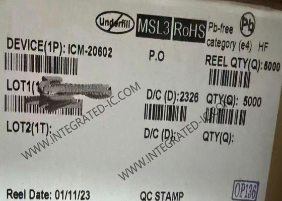 ICM-20602 Sensor IC Hochleistung 6 Achsen MEMS Bewegungsnachverfolgungsvorrichtung LGA16