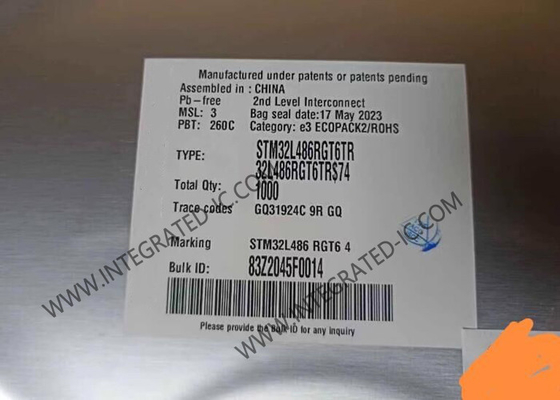 Mikrocontroller MCU STM32L486RGT6 Hochleistungs-STM32 Ultra-Niedrigleistung MCU 64-LQFP